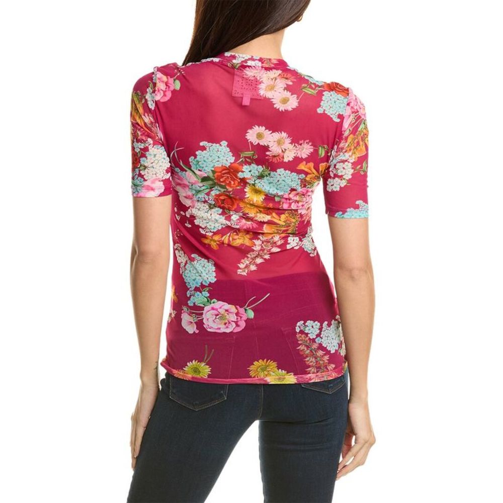 Johnny Was Golden Bouquet Mesh Top - Picture 2 of 3